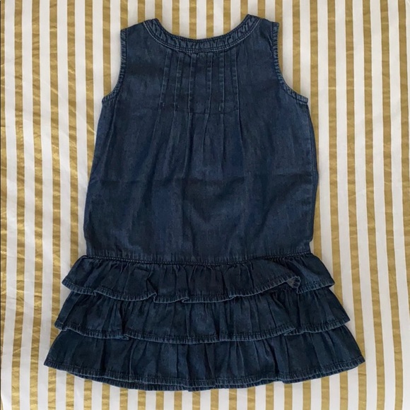 BABY GAP DENIM RUFFLED DRESS - Picture 4 of 5